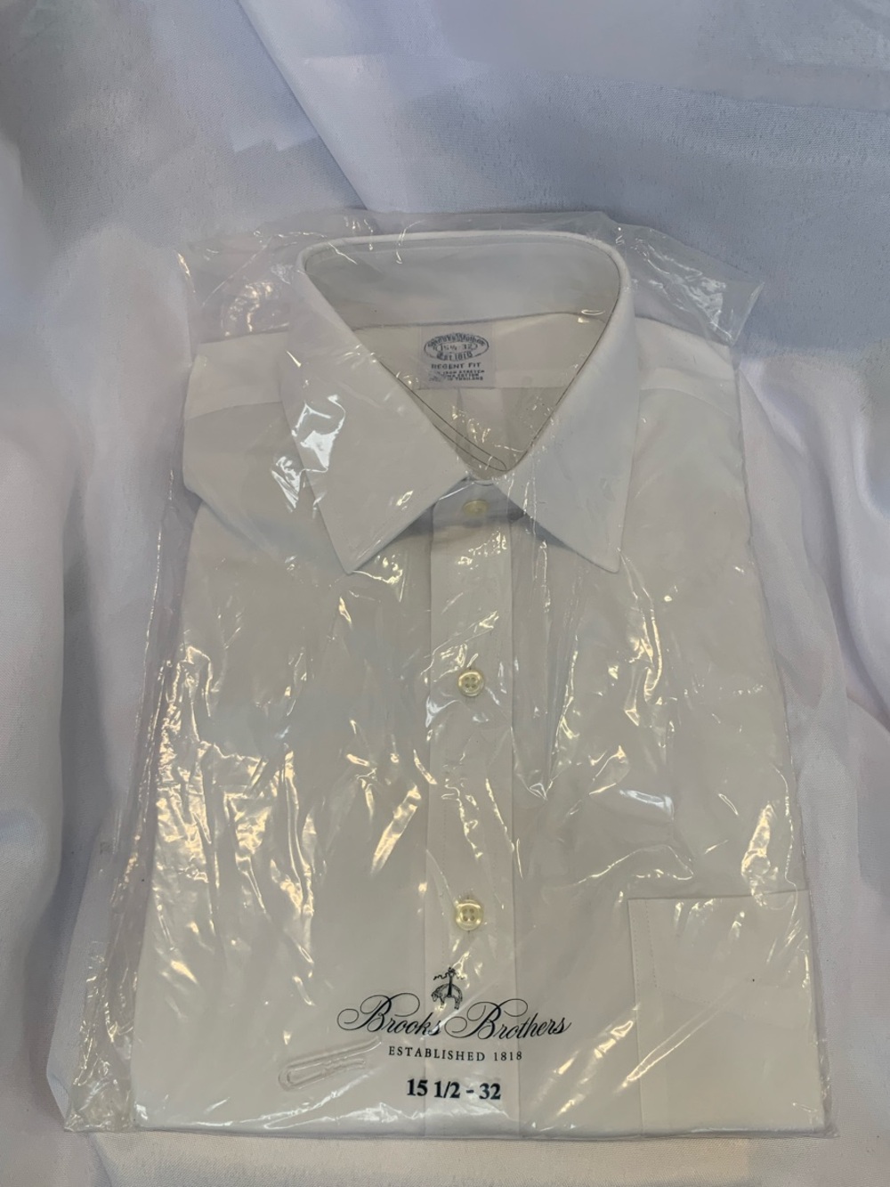 Brooks Brothers White Men’s Dress Shirt - Point Collar
